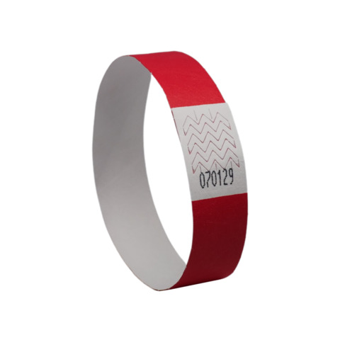 Braccialetti identificativi in Tyvek® Avery resistenti all'acqua - conf. 500 pz - rosso fluo - TYVRD-50